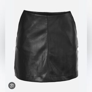 Cabi Faux Leather Jett Skort